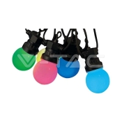 Cadena de luces LED de 0,5 W/bombilla con enchufe UE RGB