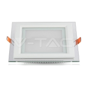18W LED Panel Glass Square White