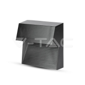 3W LED Steplight Black Body Square Natural White