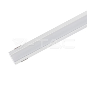 Kit de montaje para tiras de LED de aluminio con difusor opaco 2000 x 19 x 19mm