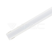 Kit de montaje para tiras de LED de aluminio con difusor blanco 2000 x 19 x 19mm