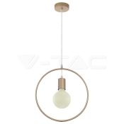 Geometric Pendant Light Champagne Gold Round