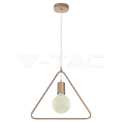 Geometric Pendant Light Champagne Gold Single Triangle