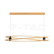 15W LED Designer Pendant Wood 3000K L1200