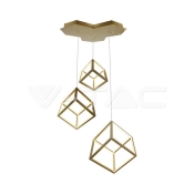 46W LED Designer Hanging Light 3000K Gold Body