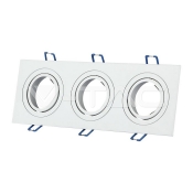3 x GU10 Housing Square White