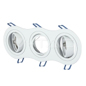 3 x GU10 Housing Round White