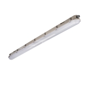 LED Waterproof Fitting M-Series 1500mm 48W 4000K Transparent SS Clip 120 lm/W
