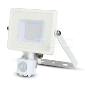 30W LED Sensor Floodlight SAMSUNG Chip Cut-OFF Function White Body 6400K