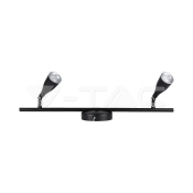 Lámpara de pared LED 2x4.5W 4000K Cuerpo Negro