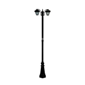 Pole Lamp 2 x E27 2280mm IP44 Black