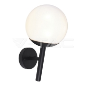Wall Lamp 1xE27 Matt Black Opal Plastic C Ball Down