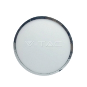 12W LED Panel Surface Slim Chrome Round Warm White