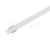 Kit de montaje para tiras de LED de aluminio con difusor opaco 2000 x 17.4 x 12.1mm