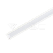 Kit de montaje para tiras de LED de aluminio con difusor blanco 2000 x 24.7 x 7mm