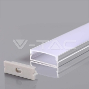 LED Strip Mounting Kit With Diffuser Aluminum 2000*30*10mm Silver Body