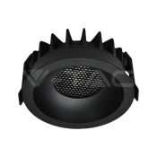 18W LED Honey Comb Downlight Bridgelux Chip 3in1 Anillo Negro + Calefacción Negra